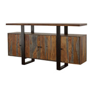  Coaster Furniture Ditman 110185 4-door Solid Wood Sideboard Buffet - Grey Sheesham IMAGE 4