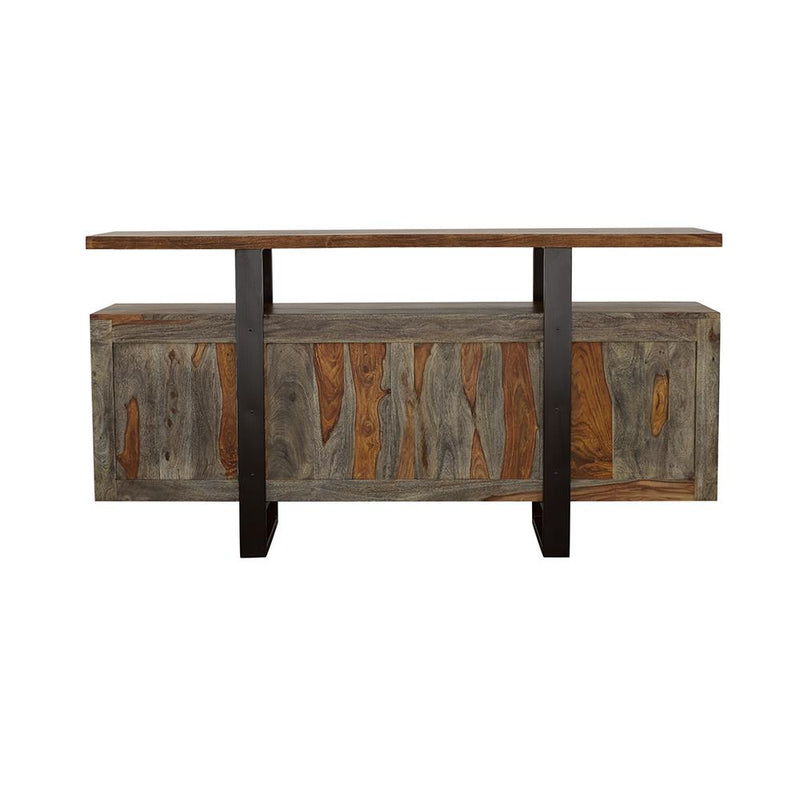  Coaster Furniture Ditman 110185 4-door Solid Wood Sideboard Buffet - Grey Sheesham IMAGE 6
