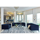  Coaster Furniture Chalet 509211 Upholstered Tuxedo Arm Tufted Sofa - Blue IMAGE 9