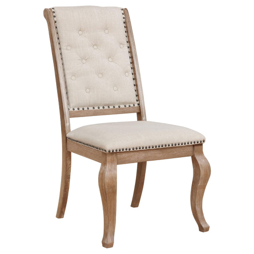  Coaster Furniture Brockway 110292 Upholstered Dining Chair - Barley Brown IMAGE 1