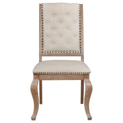  Coaster Furniture Brockway 110292 Upholstered Dining Chair - Barley Brown IMAGE 2