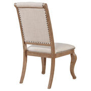  Coaster Furniture Brockway 110292 Upholstered Dining Chair - Barley Brown IMAGE 6