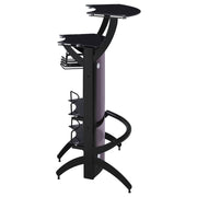  Coaster Furniture Dallas 182135 2-shelf Curved Freestanding Home Bar Cabinet - Black IMAGE 8