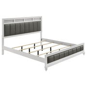  Coaster Furniture Barzini 205891KE Wood Eastern King Panel Bed - White IMAGE 1