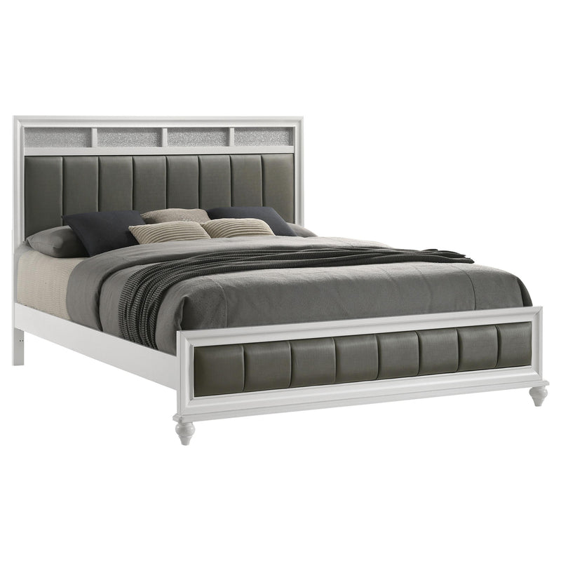  Coaster Furniture Barzini 205891KE Wood Eastern King Panel Bed - White IMAGE 2