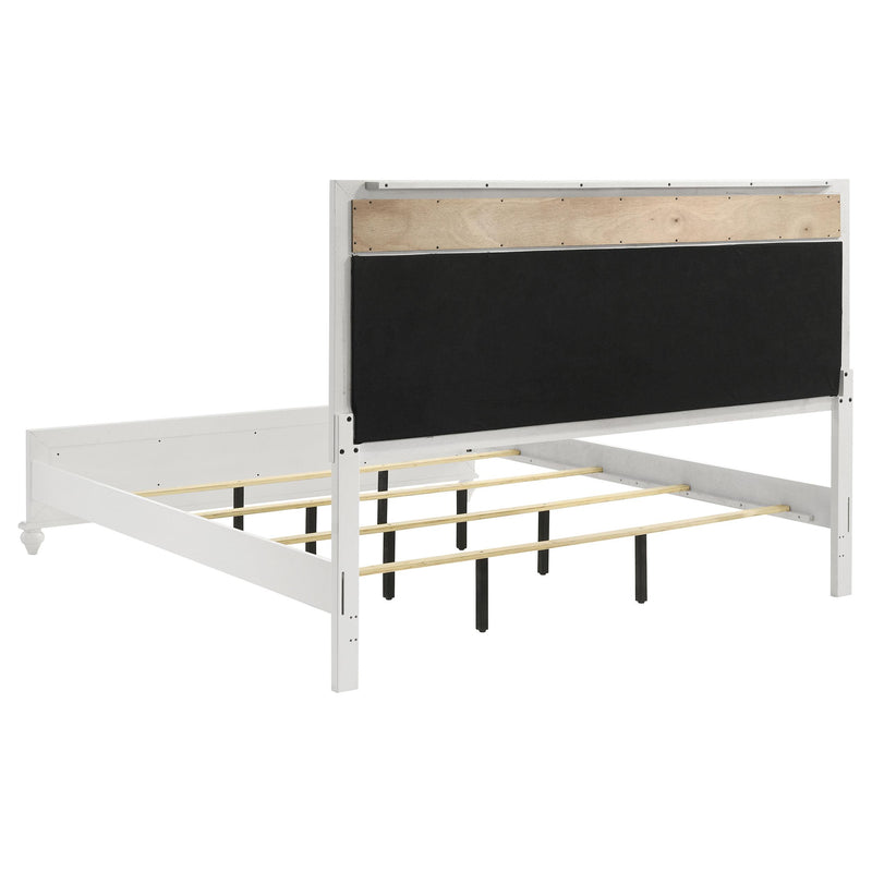  Coaster Furniture Barzini 205891KE Wood Eastern King Panel Bed - White IMAGE 4