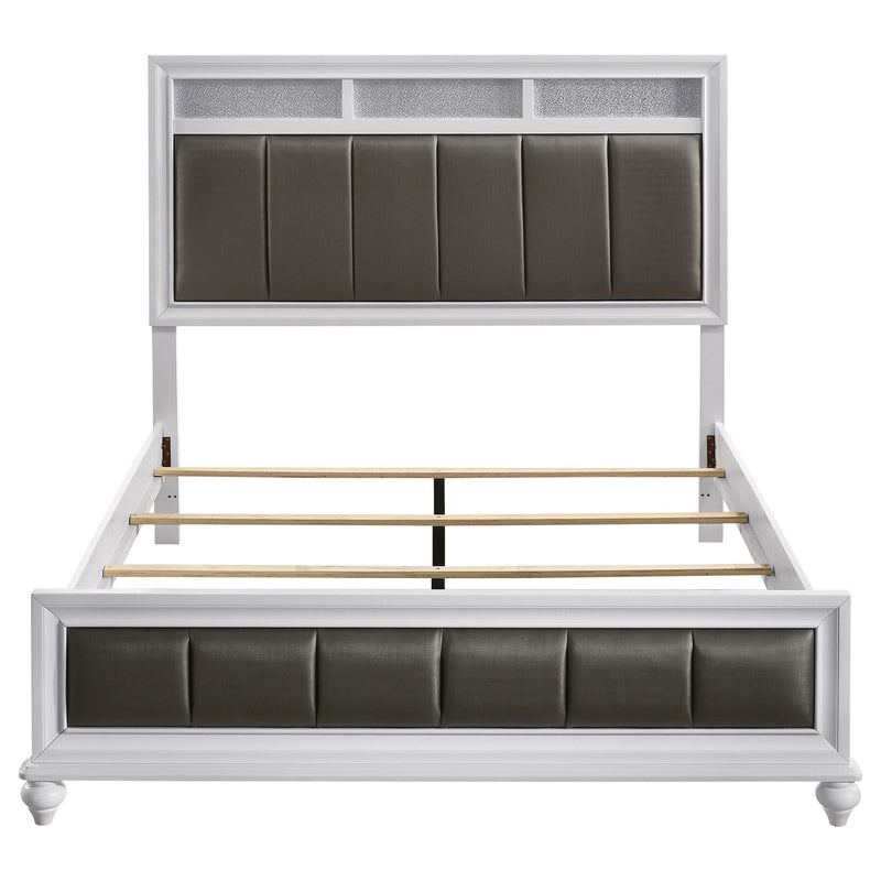  Coaster Furniture Barzini 205891Q Wood Queen Panel Bed - White IMAGE 3