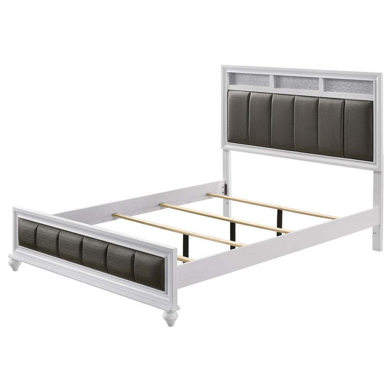  Coaster Furniture Barzini 205891Q Wood Queen Panel Bed - White IMAGE 4