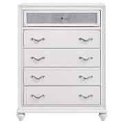  Coaster Furniture Barzini 205895 5-Drawer Bedroom Chest - White IMAGE 2