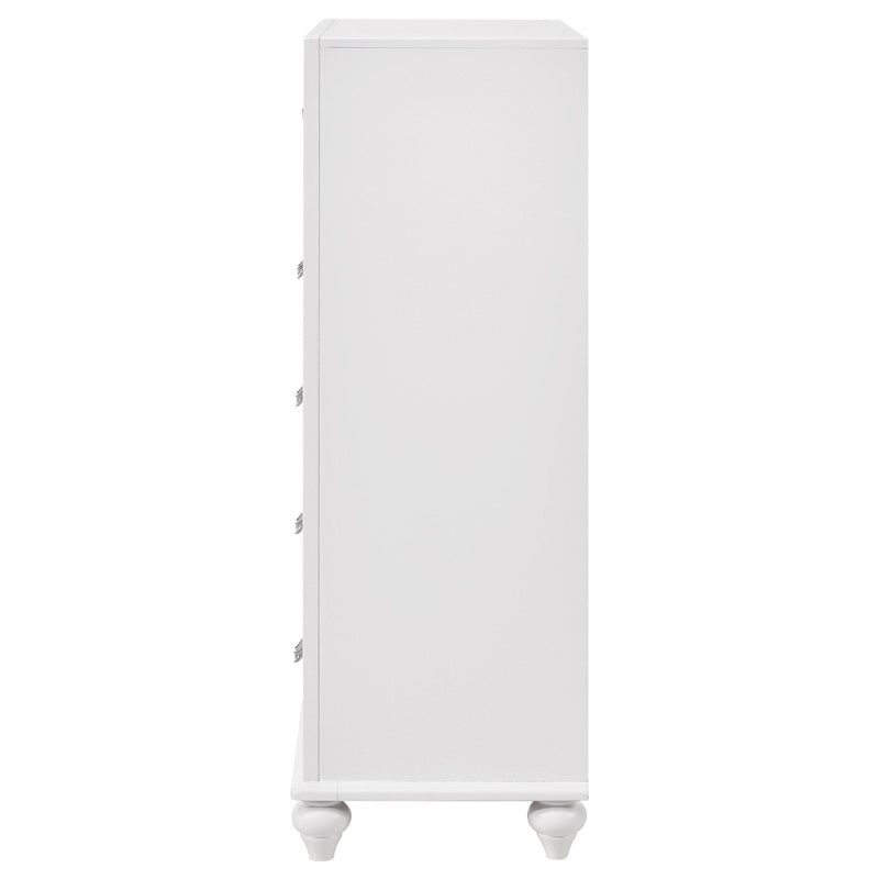  Coaster Furniture Barzini 205895 5-Drawer Bedroom Chest - White IMAGE 4