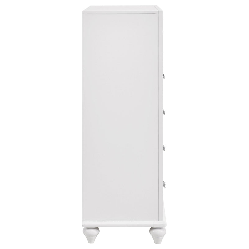  Coaster Furniture Barzini 205895 5-Drawer Bedroom Chest - White IMAGE 8