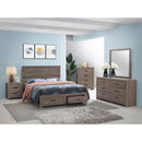  Coaster Furniture Brantford 207040KE Wood Eastern King Storage Panel Bed - Barrel Oak IMAGE 5