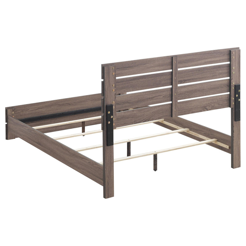 Coaster Furniture Brantford 207041KE Wood Eastern King Panel Bed - Barrel Oak IMAGE 3
