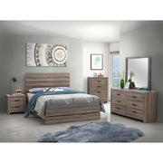 Coaster Furniture Brantford 207041KE Wood Eastern King Panel Bed - Barrel Oak IMAGE 5