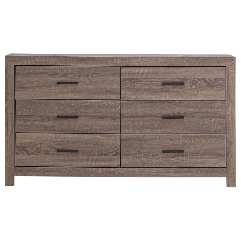 Coaster Furniture Brantford 207043 6-Drawer Dresser - Barrel Oak IMAGE 2