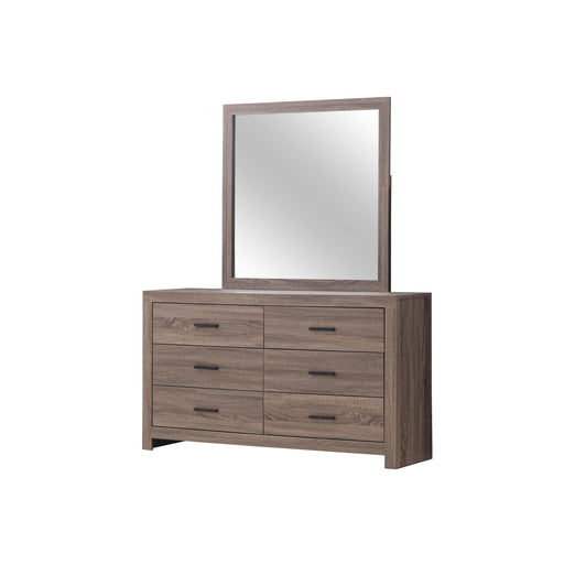 Coaster Furniture Brantford 207044 Dresser Mirror - Barrel Oak IMAGE 2