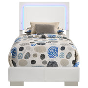 Coaster Furniture Felicity 203500T Wood Twin LED Panel Bed - White High Gloss IMAGE 4