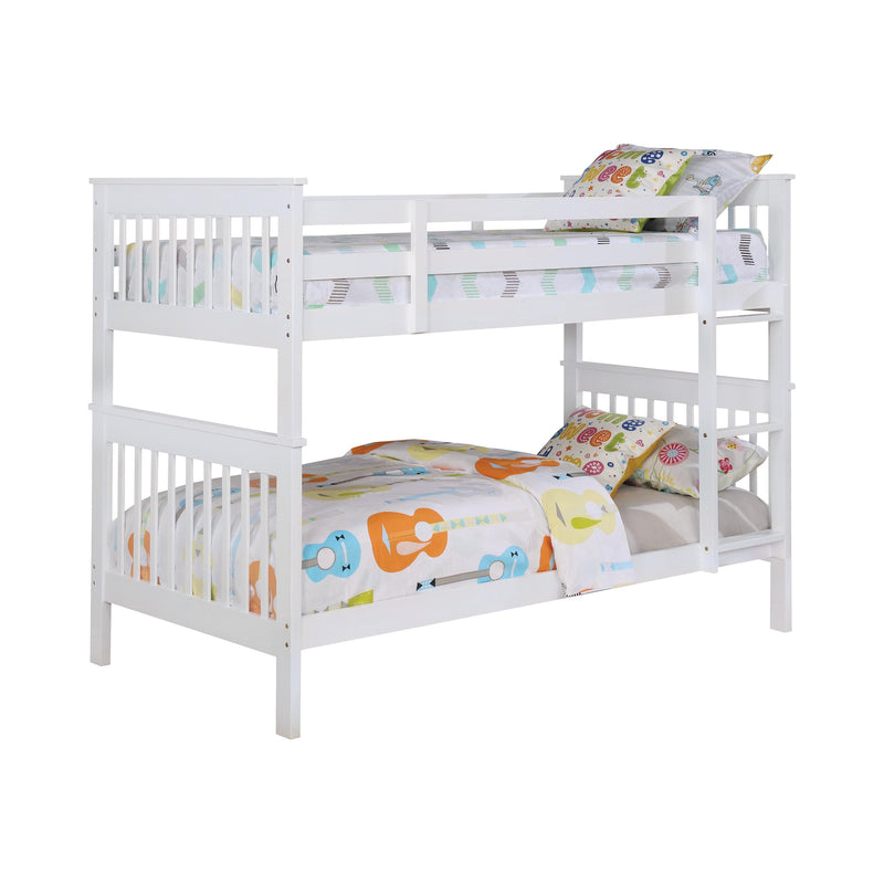  Coaster Furniture Chapman 460244N Wood Twin Over Twin Bunk Bed - White IMAGE 2