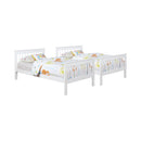  Coaster Furniture Chapman 460244N Wood Twin Over Twin Bunk Bed - White IMAGE 3