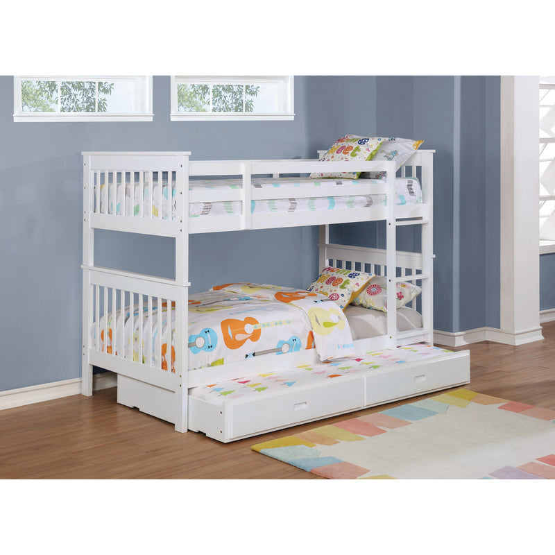  Coaster Furniture Chapman 460244N Wood Twin Over Twin Bunk Bed - White IMAGE 5