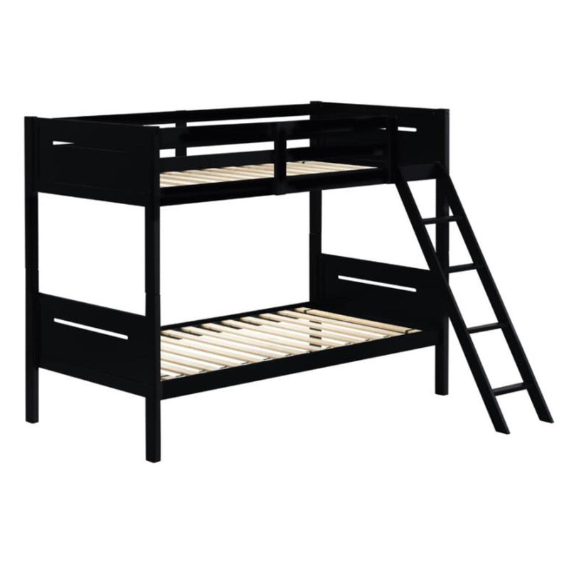 Coaster Furniture Littletown 405051BLK Twin over Twin Bunk Bed IMAGE 1