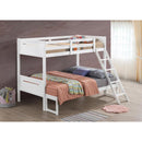  Coaster Furniture Littleton 405052WHT Wood Twin Over Full Bunk Bed - White IMAGE 4