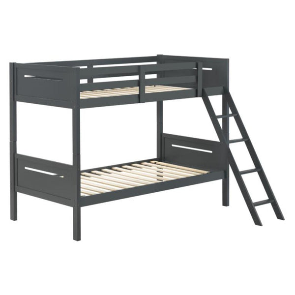 Coaster Furniture Littletown 405051GRY Twin over Twin Bunk Bed IMAGE 1