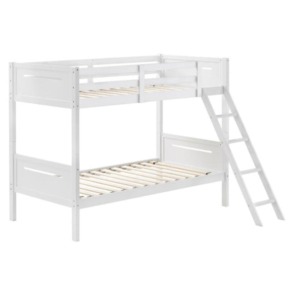 Coaster Furniture Littletown 405051WHT Twin over Twin Bunk Bed IMAGE 1