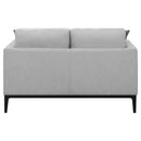  Coaster Furniture Apperson 508682 Upholstered Track Arm Loveseat - Light Grey IMAGE 6