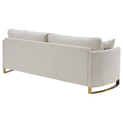  Coaster Furniture Corliss 508821 Upholstered Curved Track Arm Sofa - Beige IMAGE 6