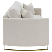  Coaster Furniture Corliss 508821 Upholstered Curved Track Arm Sofa - Beige IMAGE 7