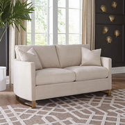  Coaster Furniture Corliss 508822 Upholstered Curved Track Arm Loveseat - Beige IMAGE 8