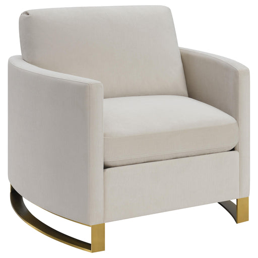  Coaster Furniture Corliss 508823 Upholstered Curved Track Arm Chair - Beige IMAGE 1