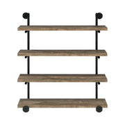 Coaster Furniture Elmcrest 804417 39-inch 4-shelf Wall Bookshelf - Rustic Oak IMAGE 4