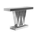  Coaster Furniture Crocus 951786 Rectangular Mirrored Entryway Console Table - Silver IMAGE 1