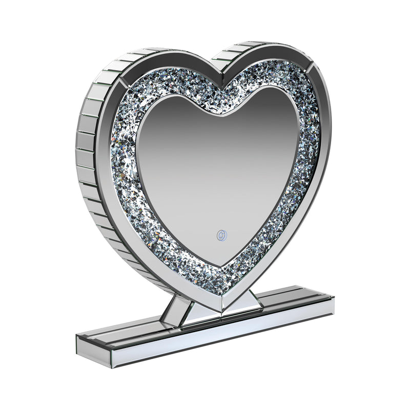  Coaster Furniture Euston 961528 Heart Shaped Vanity Mirror - Silver IMAGE 2