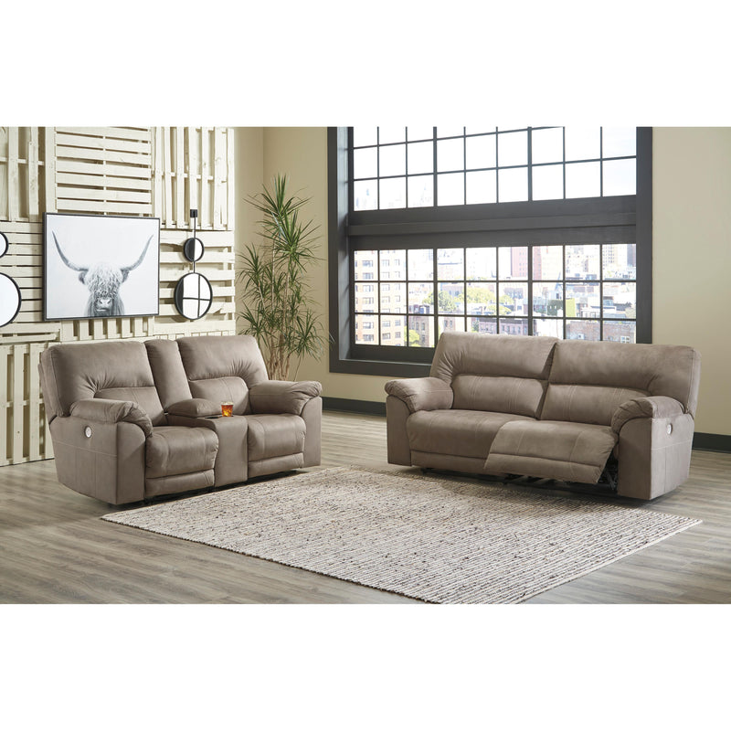 Benchcraft Cavalcade Power Reclining Leather Look Loveseat 7760196 IMAGE 11