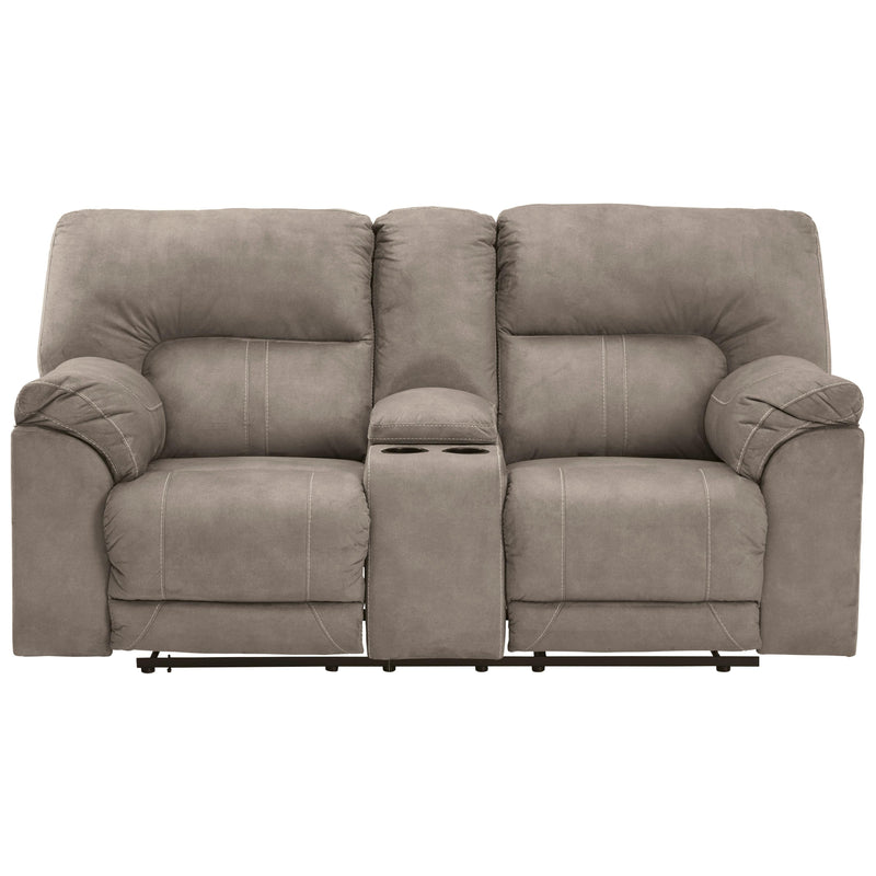 Benchcraft Cavalcade Power Reclining Leather Look Loveseat 7760196 IMAGE 1