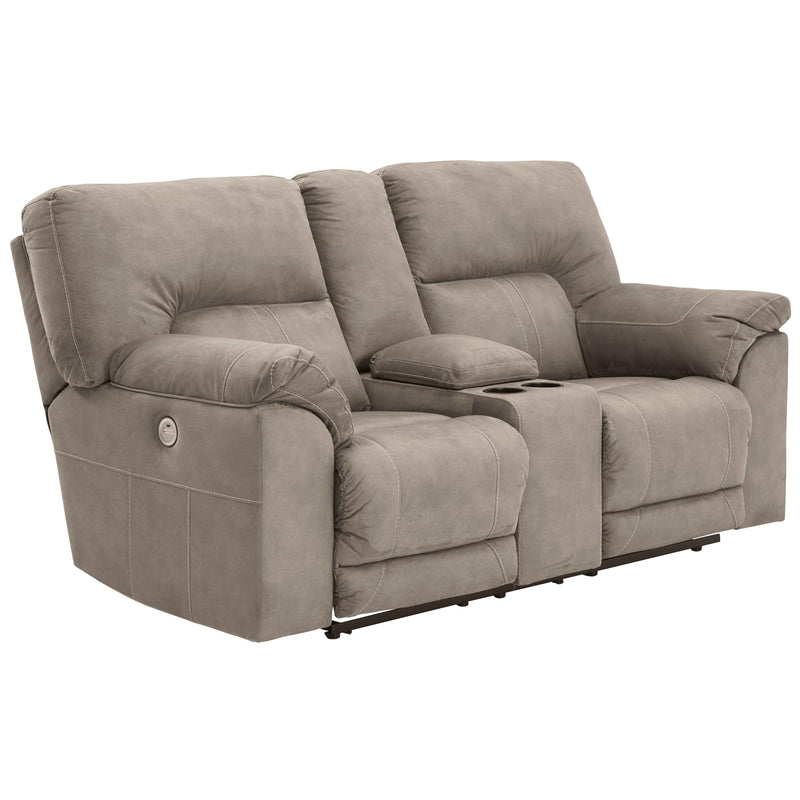 Benchcraft Cavalcade Power Reclining Leather Look Loveseat 7760196 IMAGE 2