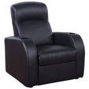 Coaster Furniture Cyrus Leather Match Reclining Home Theater Seating with Wall Recline 600001-S3A IMAGE 1
