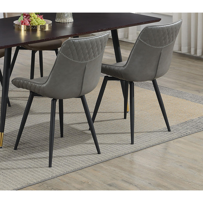 Coaster Furniture Brassie 110272 Upholstered Swivel Dining Side Chair - Grey (Set of 2) IMAGE 9