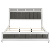Coaster Furniture Barzini 205891KW Wood California King Panel Bed - White IMAGE 3
