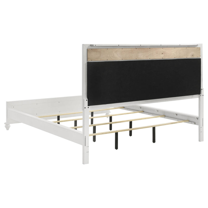 Coaster Furniture Barzini 205891KW Wood California King Panel Bed - White IMAGE 4