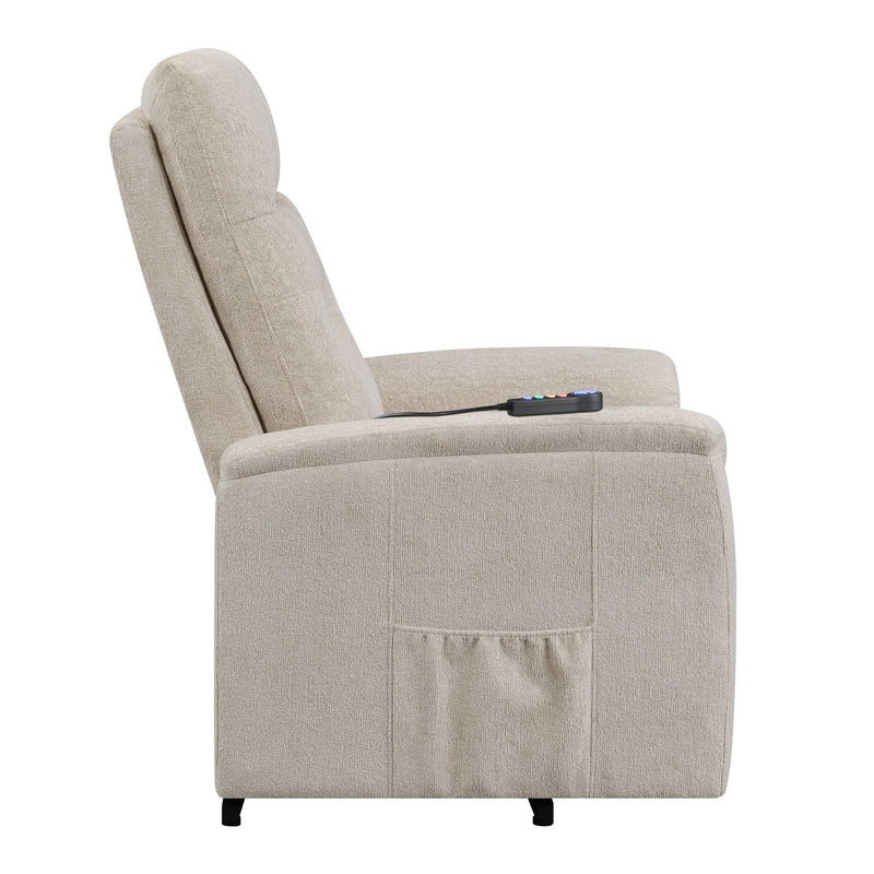 Coaster Furniture Fabric Lift Chair with Heat and Massage 609405P IMAGE 3