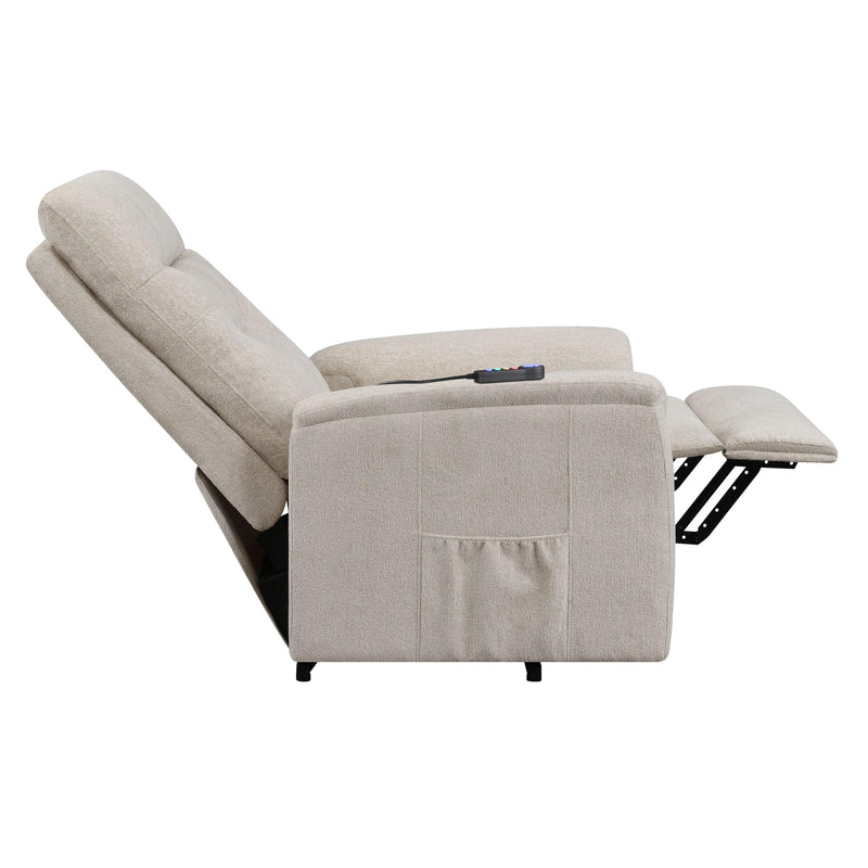 Coaster Furniture Fabric Lift Chair with Heat and Massage 609405P IMAGE 8