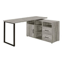  Coaster Furniture Hertford 804462 59-inch L-Shape Computer Desk - Grey Driftwood IMAGE 1