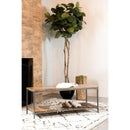  Coaster Furniture Gerbera 914127 Wood Accent Bench with Shelf - Natural and Gunmetal IMAGE 3