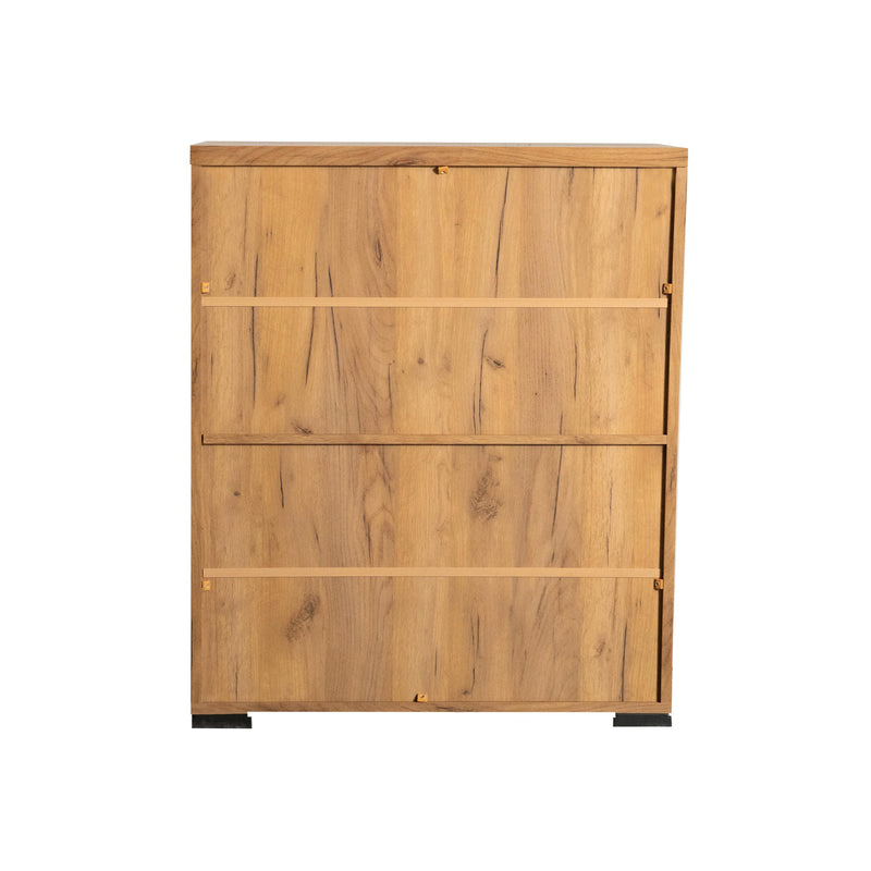  Coaster Furniture Bristol 951107 6-shelf Engineered Wood Shoe Cabinet - Golden Oak IMAGE 3