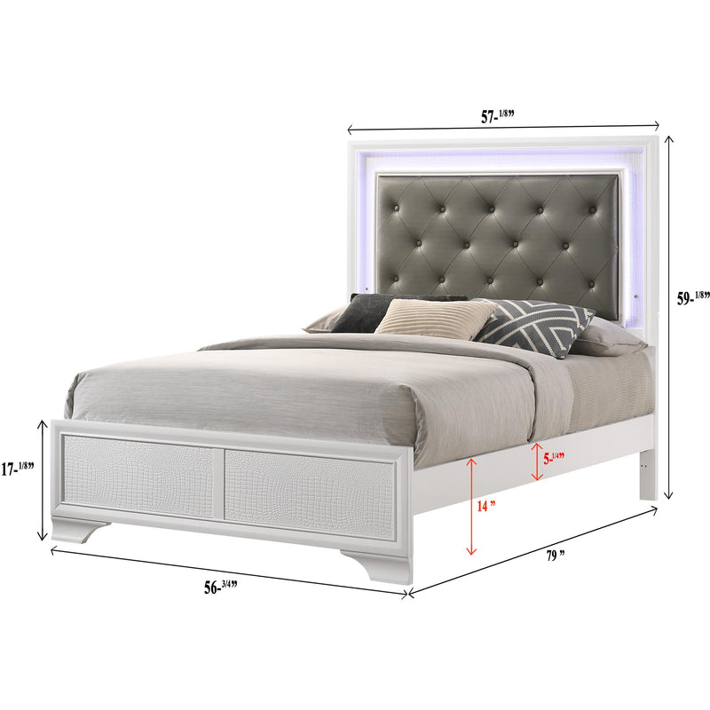 Crown Mark Lyssa Full Upholstered Platform Bed B4310-F-HBFB/B4310-FT-RAIL IMAGE 4