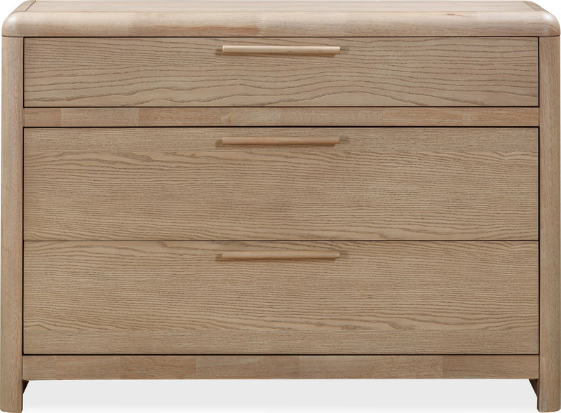Furano - Three Drawer Ash Wood Bachelor Chest - Ginger